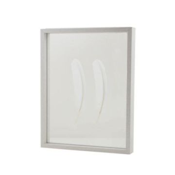 Cadre double vitrage en bois NIELAS, blanc, 35 x 27,5 x 5 cm