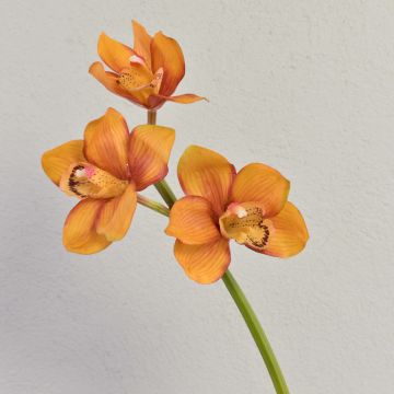 Branche d'orchidée Cymbidium artificielle SERAPHINA, orange-jaune, 45cm, Ø10-13cm Branche d'orchidée Cymbidium artificielle SERAPHINA, orange-jaune, 45cm, Ø10-13cm