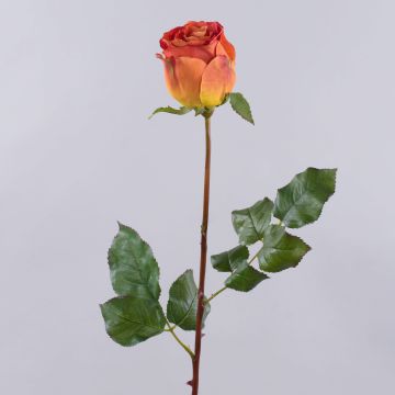 Rose artificielle OPHELIE, orange-jaune, 85 cm, Ø 7 cm Rose artificielle OPHELIE, orange-jaune, 85 cm, Ø 7 cm