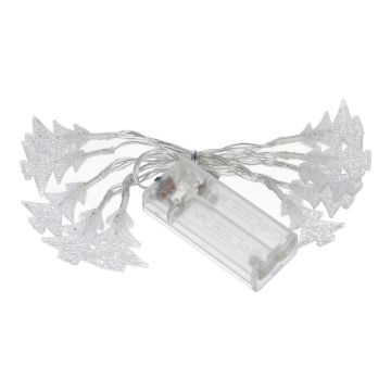 Guirlande lumineuse CASSATA avec 10 sapins LED, à piles, 90 cm