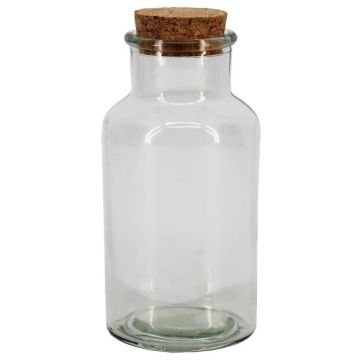 Pot en liège LORRIE, transparent, 16 cm, Ø 8 cm