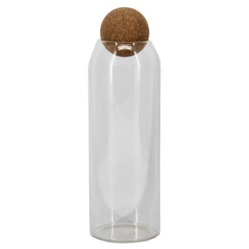 Bocal de conservation SEGGY avec boule en liège, transparent, 29 cm, Ø 9 cm