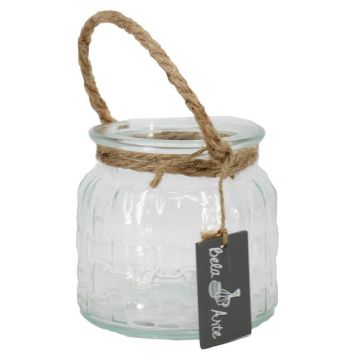 Lanterne à bougie KAPPY avec cordon, motif, transparent, 11cm, Ø11cm Lanterne à bougie KAPPY avec cordon, motif, transparent, 11cm, Ø11cm