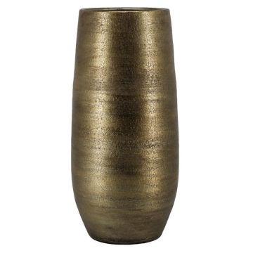 Grand vase en céramique VINKAS avec veinures, or, 70cm, Ø32cm Grand vase en céramique VINKAS avec veinures, or, 70cm, Ø32cm