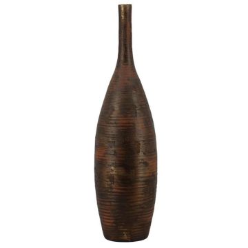 Vase en céramique bouteille décorative RODYN avec rainures, dégradé de couleurs, or, 80cm, Ø23cm Vase en céramique bouteille décorative RODYN avec rainures, dégradé de couleurs, or, 80cm, Ø23cm