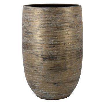 Vase en céramique RODYN avec rainures, dégradé de couleurs, marron, 50 cm, Ø 32 cm Vase en céramique RODYN avec rainures, dégradé de couleurs, marron, 50 cm, Ø 32 cm