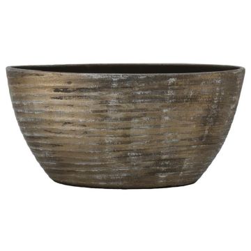 Coupe ovale en céramique RODYN avec rainures, dégradé de couleurs, marron, 49x20x25cm Coupe ovale en céramique RODYN avec rainures, dégradé de couleurs, marron, 49x20x25cm