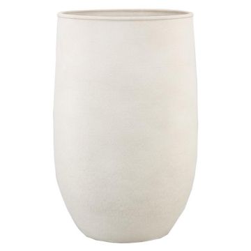 Vase à plantes SOLIM, motif en relief, céramique, blanc, 40 cm, Ø 26 cm Vase à plantes SOLIM, motif en relief, céramique, blanc, 40 cm, Ø 26 cm