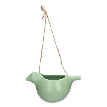 Suspension à fleurs « SAREEN » en dolomite, vert jade, 25,6 x 14,6 x 12,4 cm