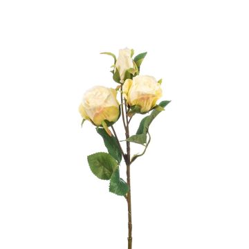Branche artificielle de rosier FREYDE, crème, 45 cm, Ø 4-5 cm