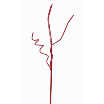 Branche de saule torsadé artificielle, AZMIDI, rouge laqué, 95cm