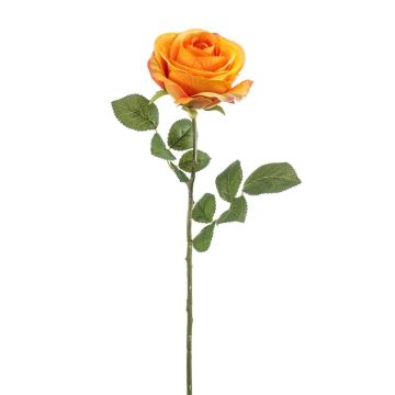 Rose artificielle BRUNETTE, orange, 70 cm, Ø 11 cm