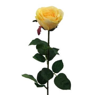 Fleur artificielle Rose NORLAN, jaune clair, 70cm