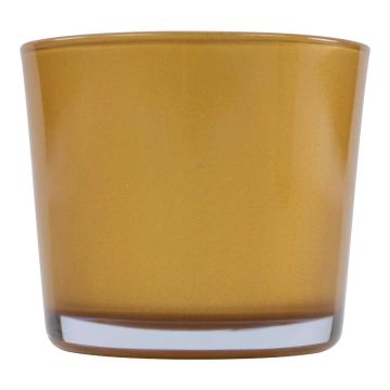 Pot décoratif en verre ALENA METALLIC, doré métallisé, 11cm, Ø11,5cm