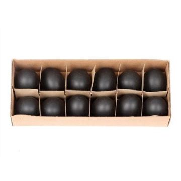 Œufs de poule décoratifs KIKU, 12 pièces, décoration de Pâques, noir