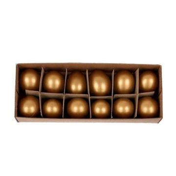 Œufs de poule décoratifs KIKU, 12 pièces, décoration de Pâques, or Œufs de poule décoratifs KIKU, 12 pièces, décoration de Pâques, or