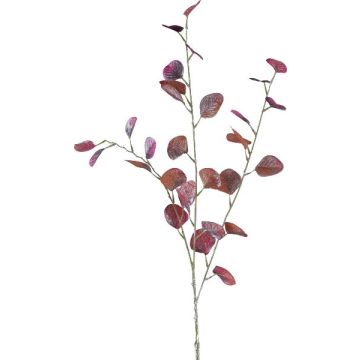 Branche artificielle d'eucalyptus PLOHIN, pailletée, rouge foncé, 95 cm Branche artificielle d'eucalyptus PLOHIN, pailletée, rouge foncé, 95 cm