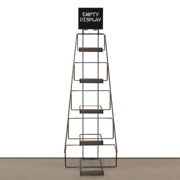 Étagère de vente en métal KANEO, 5 tablettes, noir-marron Étagère de vente en métal KANEO, 5 tablettes, noir-marron