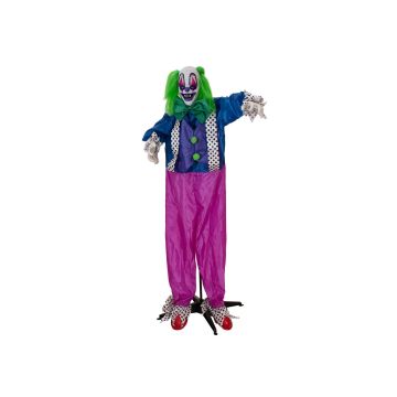 Clown effrayant d'Halloween MOREDO avec fonction sonore et de mouvement, LED, 50x70x160cm