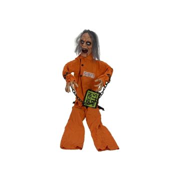 Figurine d'Halloween Prisonnier GWYDION avec fonction sonore et de mouvement, LEDs, 60x40x85cm