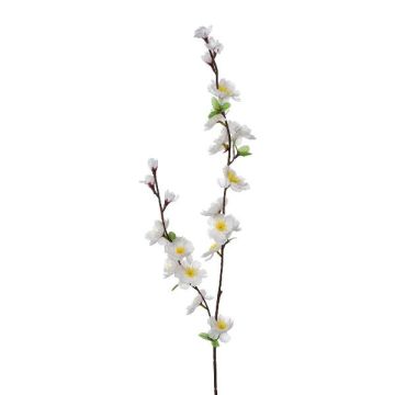 Branche décorative de cerisier du Japon SLORIX avec des fleurs, blanc, 85cm