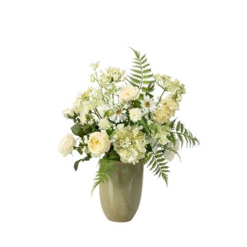 Bouquet de fleurs artificielles FEME, blanc, 70cm, Ø45cm Bouquet de fleurs artificielles FEME, blanc, 70cm, Ø45cm