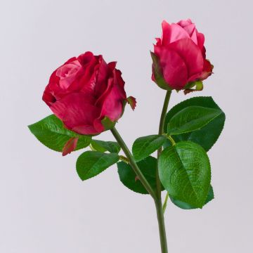 Fleur décorative Rose RENATUS, fuchsia-rose, 45cm