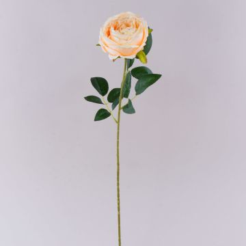 Fleur en plastique Rose CHERLEN, abricot, 60cm, Ø10cm