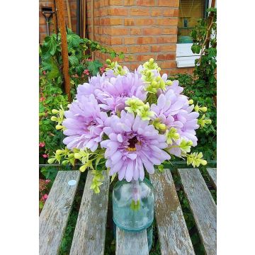Bouquet artificiel Gerbera TEMBAR, lilas foncé, 30cm, Ø22cm