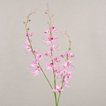 Branche florale artificielle Orchidée Cymbidium MONDEGO, rose-fuchsia, 95cm