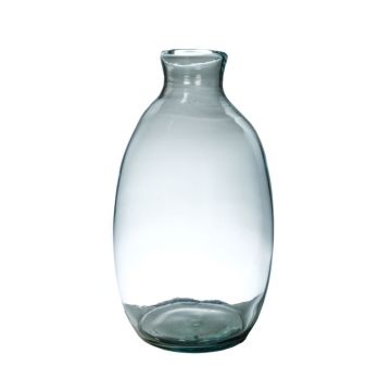 Vase bouteille NERRASITA en verre, avec rainures, recyclé, transparent, 29,5cm, Ø18cm Vase bouteille NERRASITA en verre, avec rainures, recyclé, transparent, 29,5cm, Ø18cm