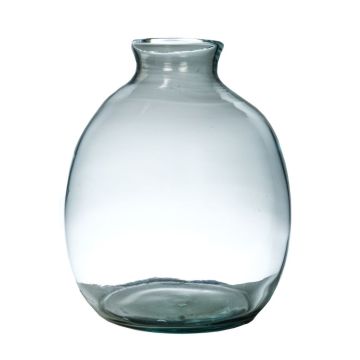 Vase bouteille NERRASITA en verre, avec rainures, recyclé, transparent, 26,5cm, Ø23,5cm Vase bouteille NERRASITA en verre, avec rainures, recyclé, transparent, 26,5cm, Ø23,5cm
