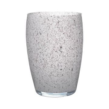 Vase rond en verre HENRY, granit-gris, 20cm, Ø14cm