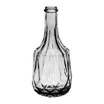 Bouteille en verre SEGUNDO, motif structuré, transparent, 17cm, Ø8cm
