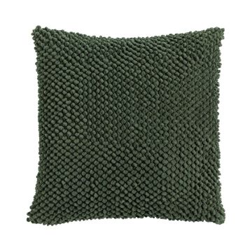 Coussin moelleux BOLLY, avec noppes, vert mousse, 45x45cm