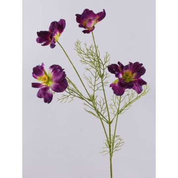Branche de fleurs artificielle PRESTIOSA, violet-vert, 75cm