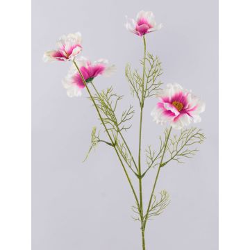 Branche de fleurs artificielle PRESTIOSA, blanc-rose, 75cm