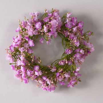 Couronne de gypsophile décorative LITAGO, rose-violet, Ø20cm Couronne de gypsophile décorative LITAGO, rose-violet, Ø20cm