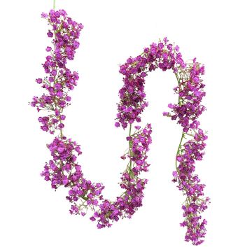 Guirlande artificielle Gypsophile LITAGO, violet, 180cm