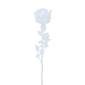 Rose en plastique EVARISTO aspect verre, lot de 12, transparente, 80 cm Rose en plastique EVARISTO aspect verre, lot de 12, transparente, 80 cm