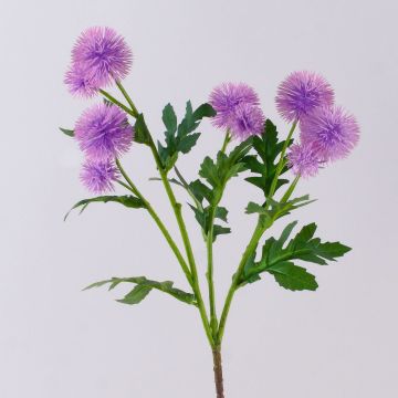 Fausse branche de fleurs Chardon boule TRAUDLINDE, lilas, 55cm Fausse branche de fleurs Chardon boule TRAUDLINDE, lilas, 55cm