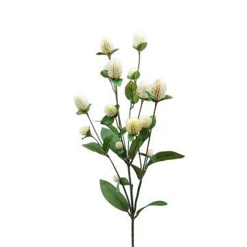 Branche florale artificielle Amarante boule THUSNELDA, blanc-crème, 70cm