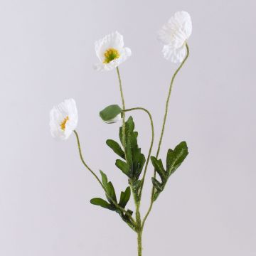 Fausse branche fleurie Pavot OXANDRINE, crème-blanc, 60cm, Ø6cm Fausse branche fleurie Pavot OXANDRINE, crème-blanc, 60cm, Ø6cm