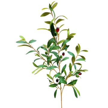 Branche d'olivier en plastique ROVUMA avec des fruits, vert, 95cm Branche d'olivier en plastique ROVUMA avec des fruits, vert, 95cm