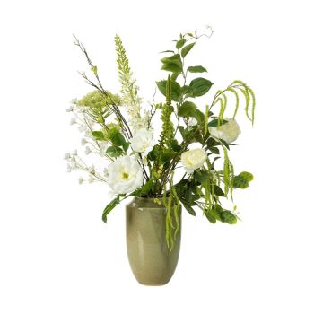 Bouquet de fleurs artificielles FEME, blanc, 100cm, Ø35cm Bouquet de fleurs artificielles FEME, blanc, 100cm, Ø35cm