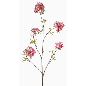 Branche synthétique de cerisier ornemental SLIRKO avec fleurs, rose foncé, 115cm