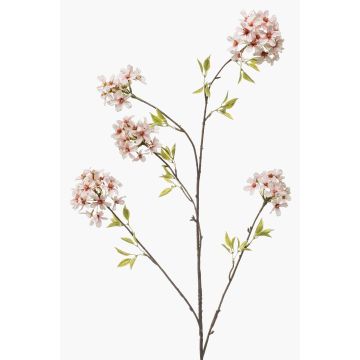 Branche synthétique de cerisier ornemental SLIRKO avec fleurs, rose clair, 115cm
