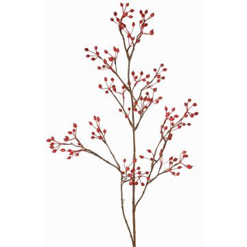 Branche décorative de rosier sauvage HIKERNO avec des cynorrhodons, rouge, 100cm Branche décorative de rosier sauvage HIKERNO avec des cynorrhodons, rouge, 100cm