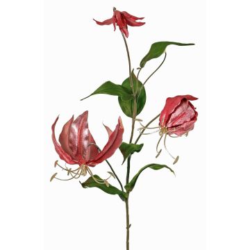 Branche de gloriosa en velours DINFAS, mauve-or, 80cm Branche de gloriosa en velours DINFAS, mauve-or, 80cm