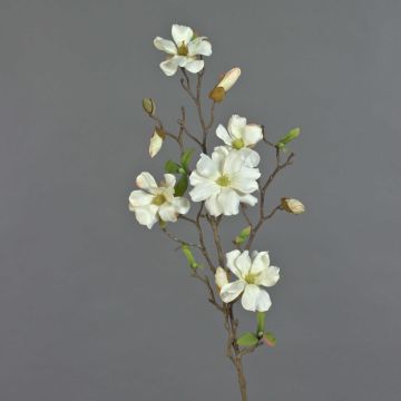 Magnolia décoratif MARGA, blanc, 80cm, Ø6-8cm